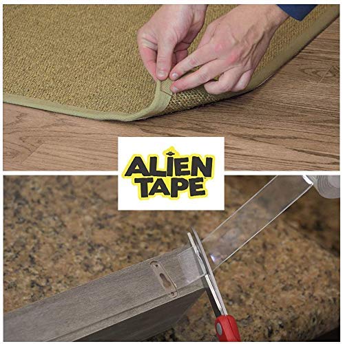 ALIEN TAPE sujetando esquina de alfombra para evitar deslizamiento