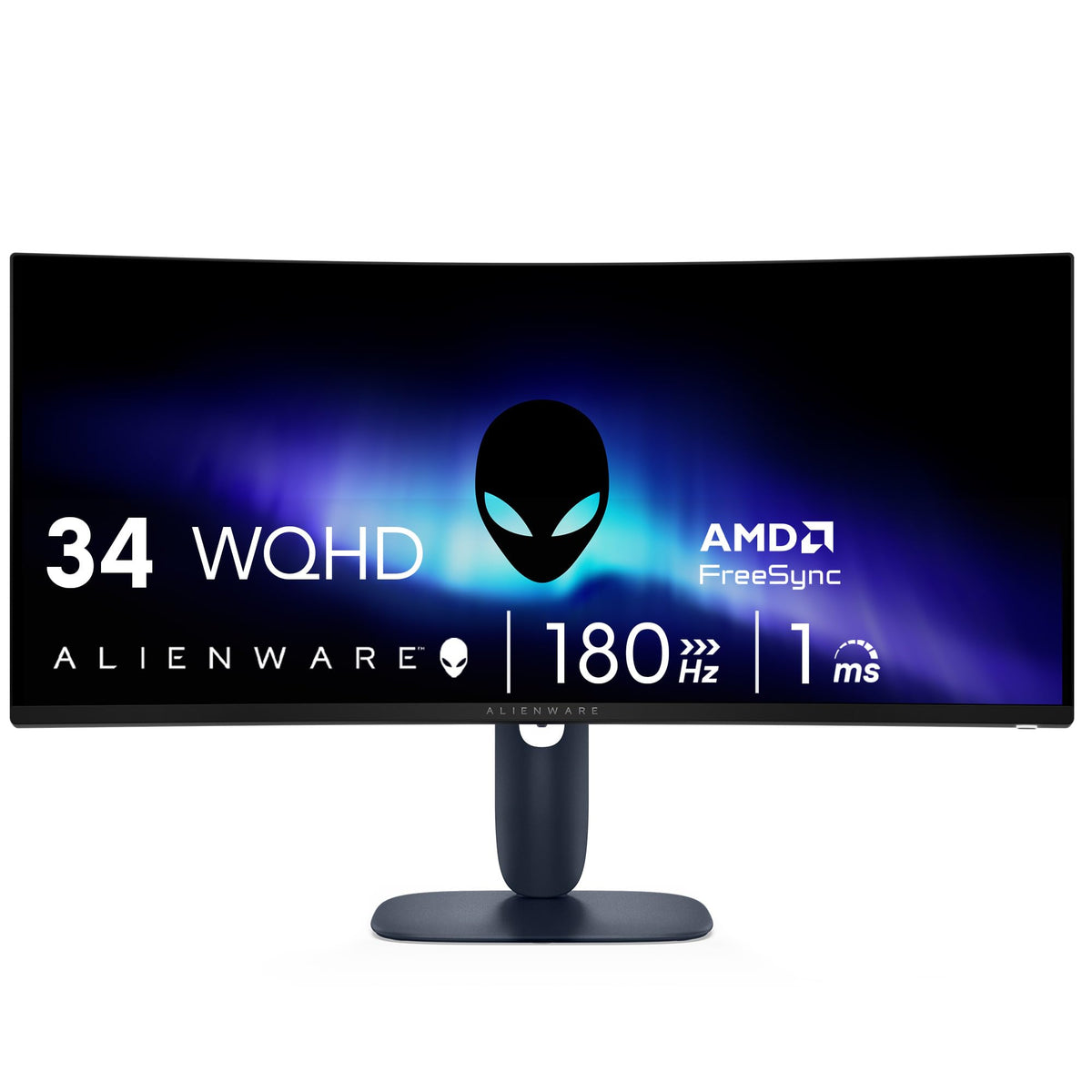 Alienware AW3425DWM vista frontal con panel ultrawide, mejora inmersión