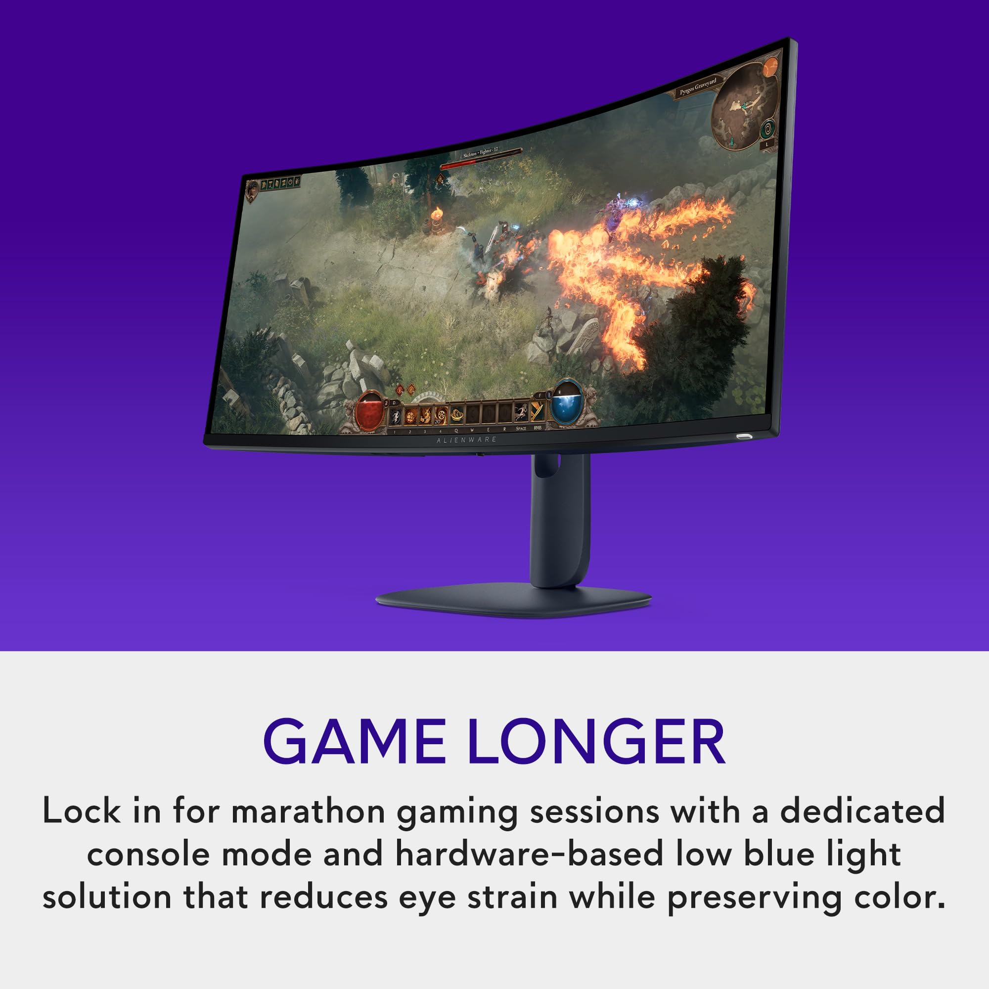 Alienware AW3425DWM montaje en brazo VESA, ajuste ergonómico sencillo