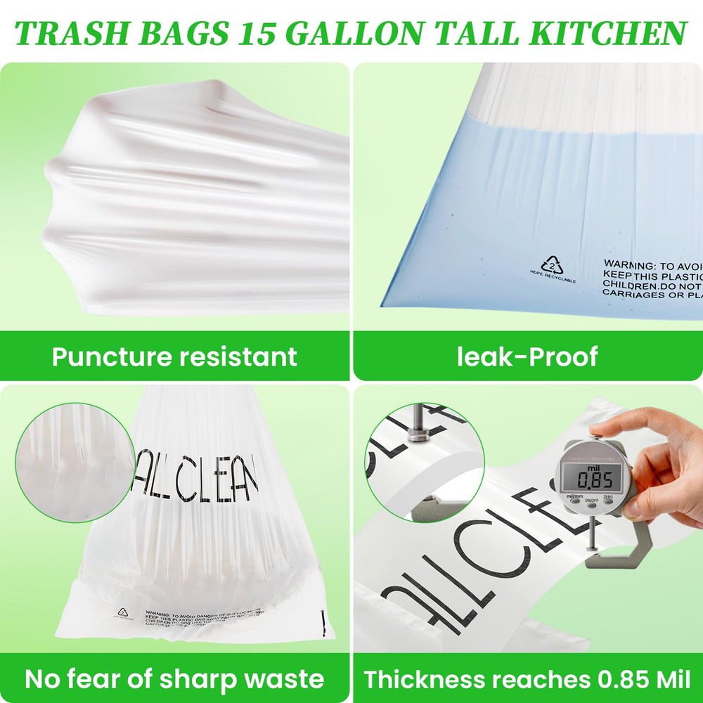ALLCLEANbags cierre con cordón doble para transporte seguro