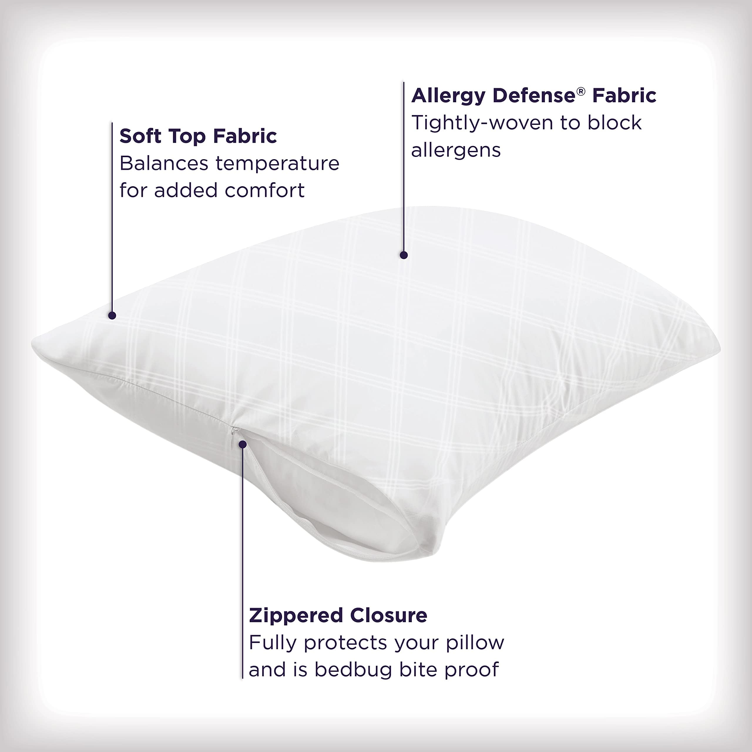 Aller-Ease textura suave de la funda que reduce ruido y mejora la comodidad al dormir