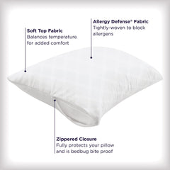 Aller-Ease textura suave de la funda que reduce ruido y mejora la comodidad al dormir