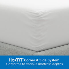 Aller-Ease protector colocado en cama con aspecto limpio y descanso protegido.