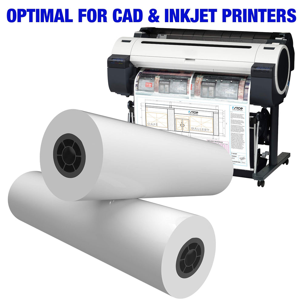 Alliance rollo cargado en plotter imprimiendo planos con alimentación sin atascos