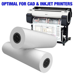 Alliance rollo cargado en plotter imprimiendo planos con alimentación sin atascos