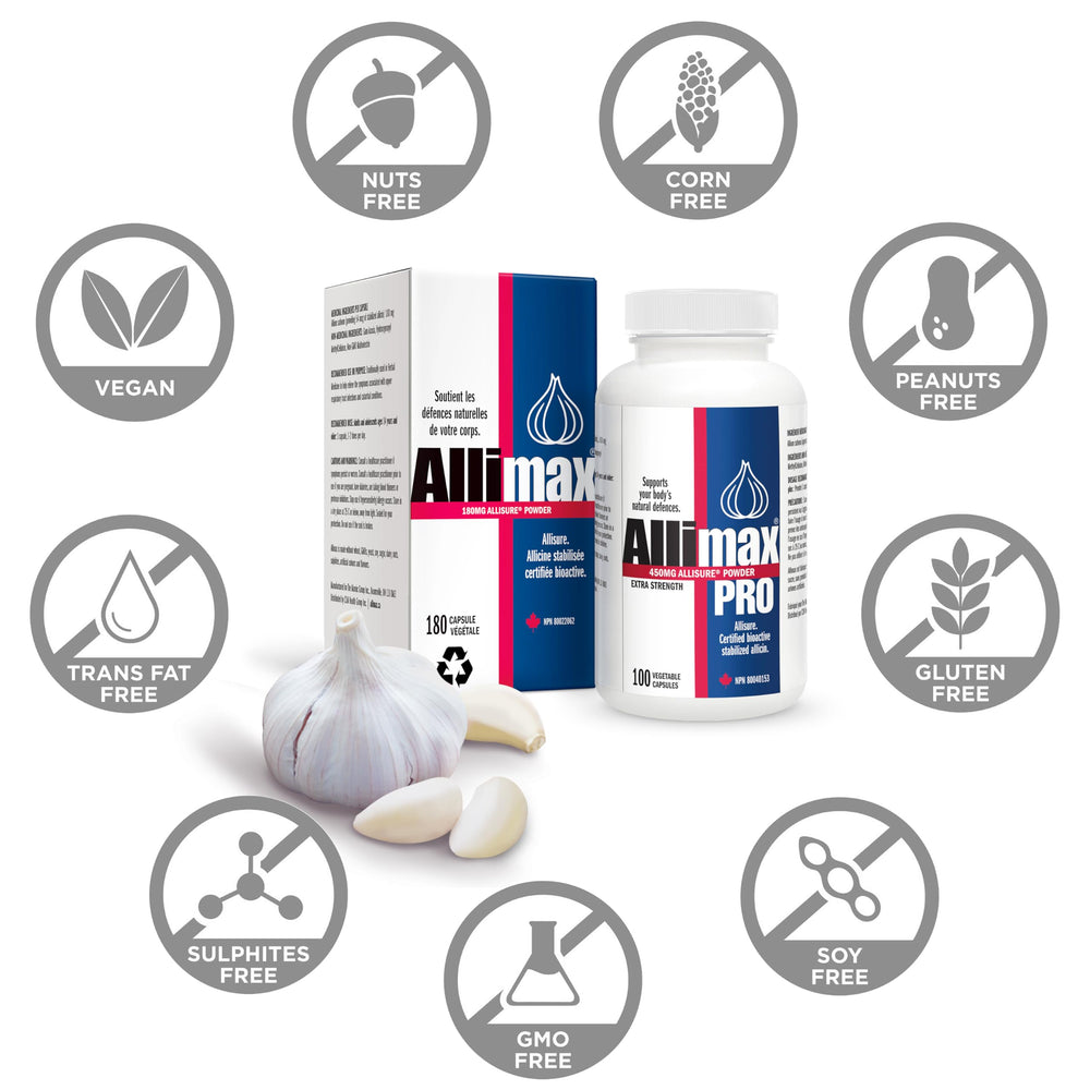 Allimax etiqueta con lista de ingredientes claros y sin aditivos