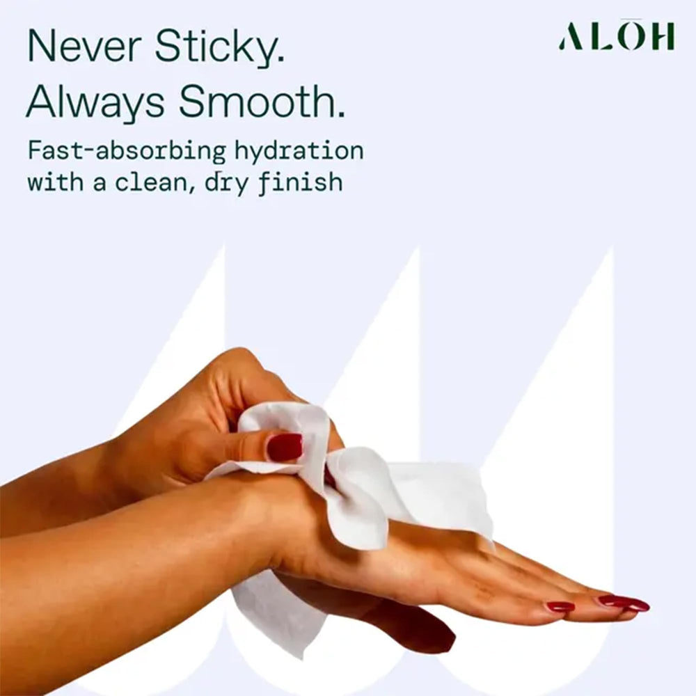 ALŌH etiqueta de ingredientes destacando aloe y aceites esenciales