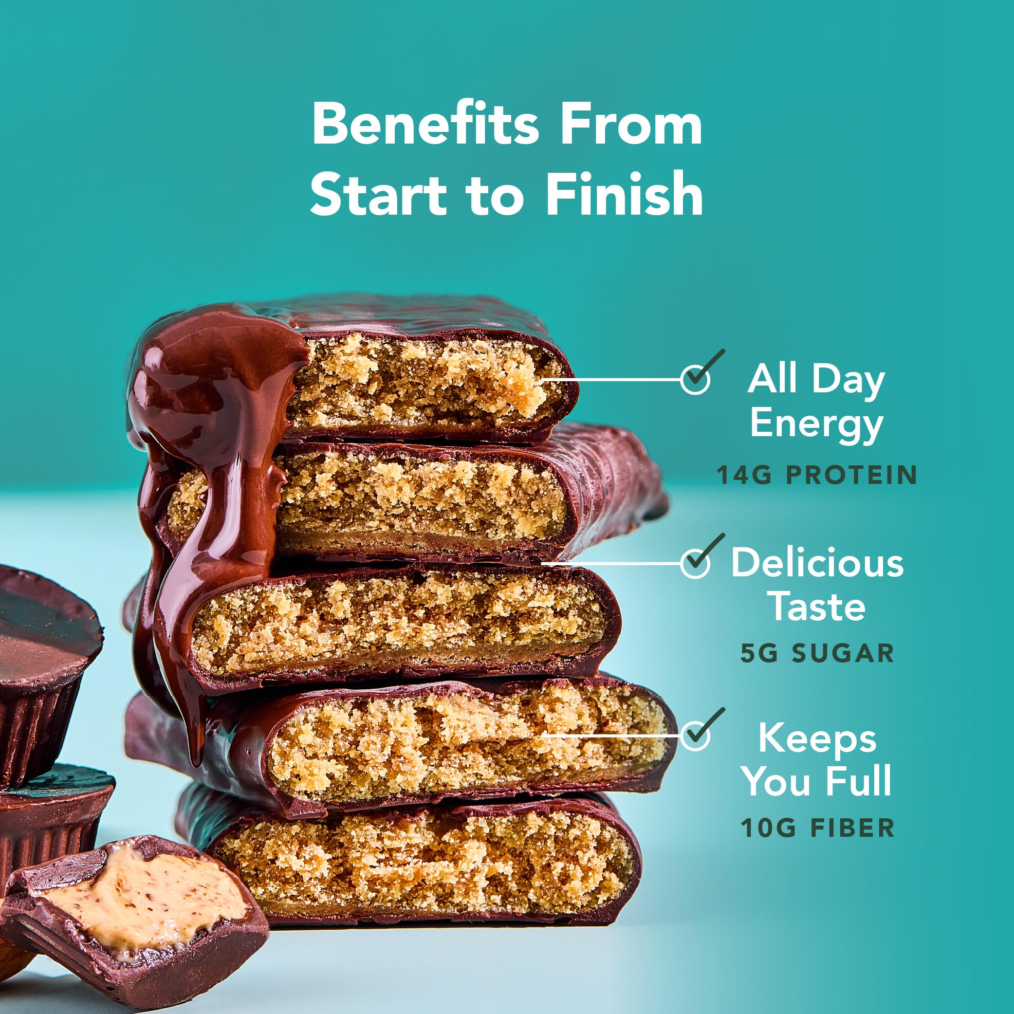 ALOHA barra abierta con chips de chocolate, sabor indulgente y nutritivo