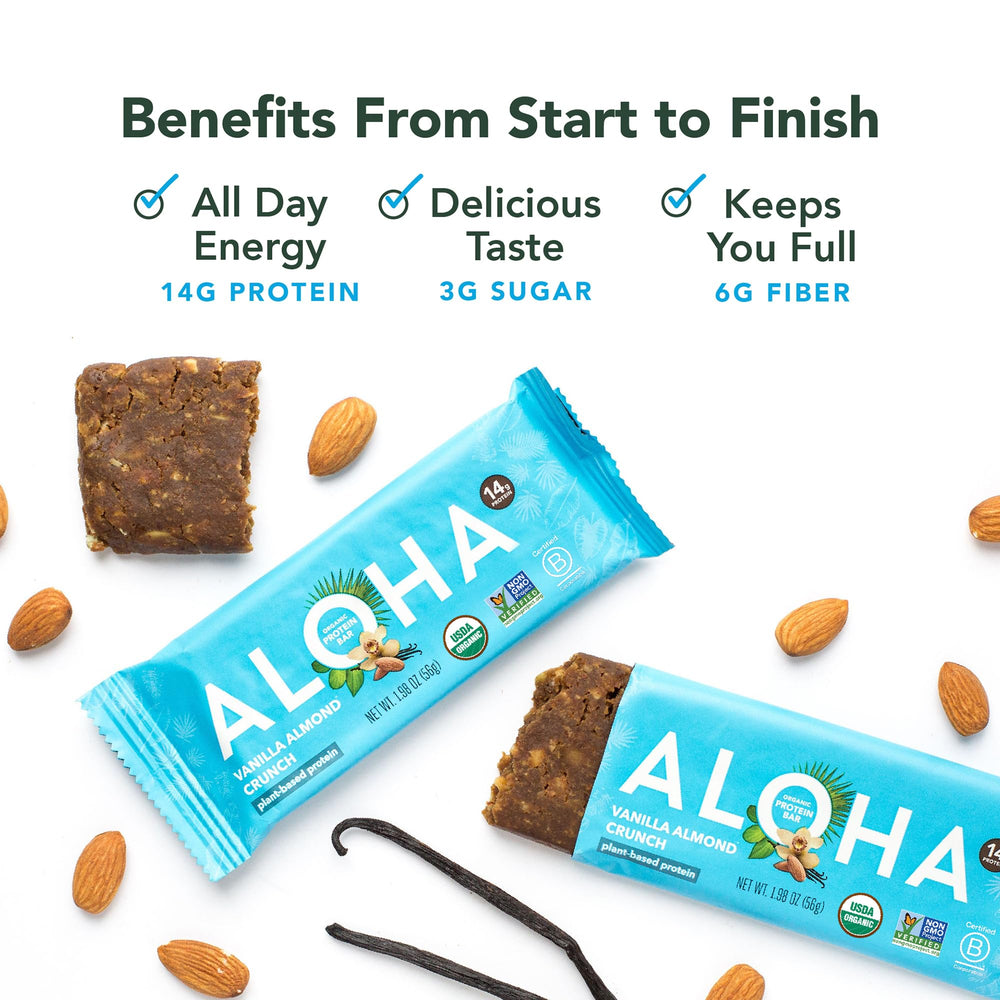 ALOHA barra en mochila durante viaje, snack nutritivo fuera de casa