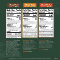 ALOHA primer plano de la textura de la barra que resalta ingredientes orgánicos visibles
