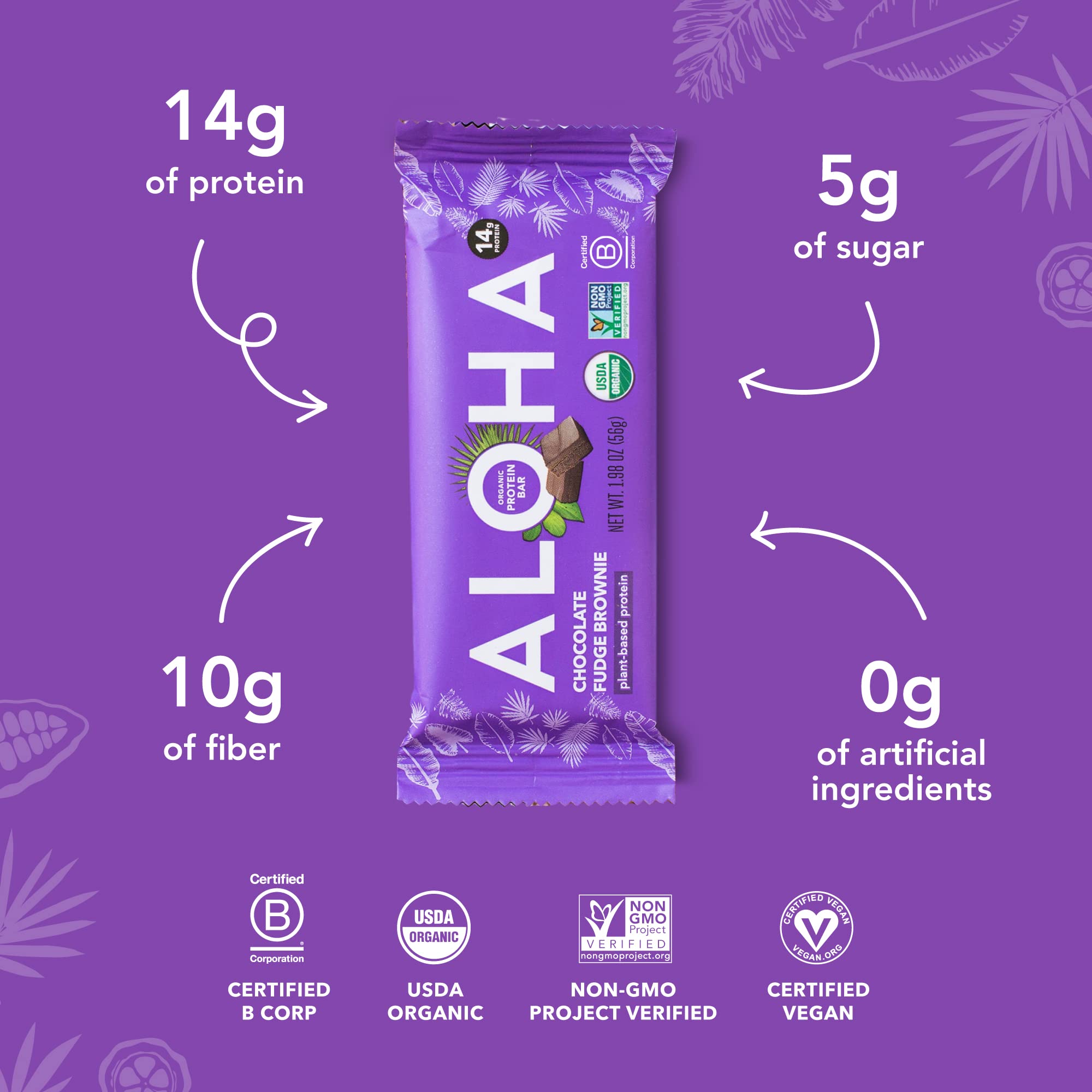 ALOHA barrita en mano mostrando tamaño práctico y porción proteica