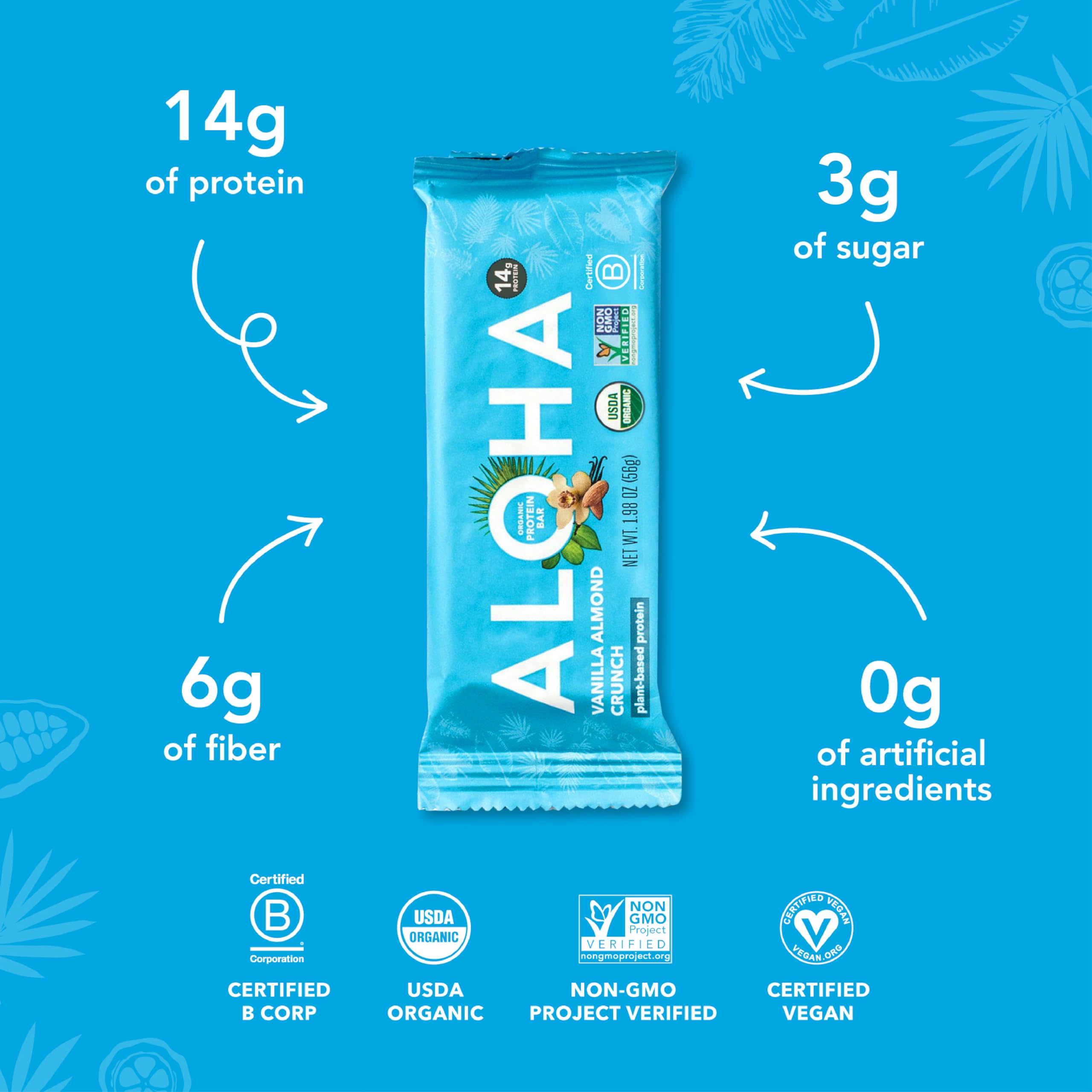 ALOHA primer plano de almendras y semillas, grasas saludables