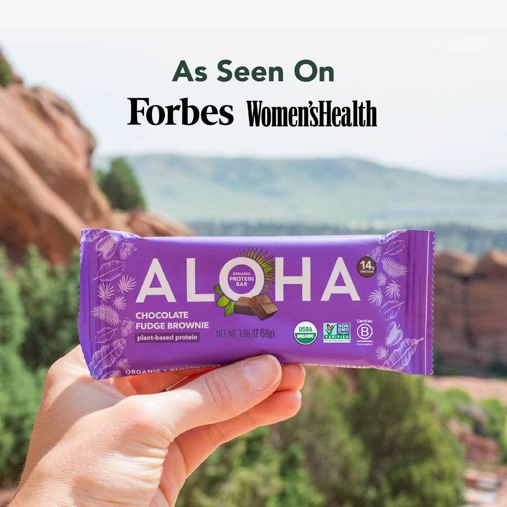 ALOHA etiqueta con certificaciones orgánicas y Non-GMO que genera confianza