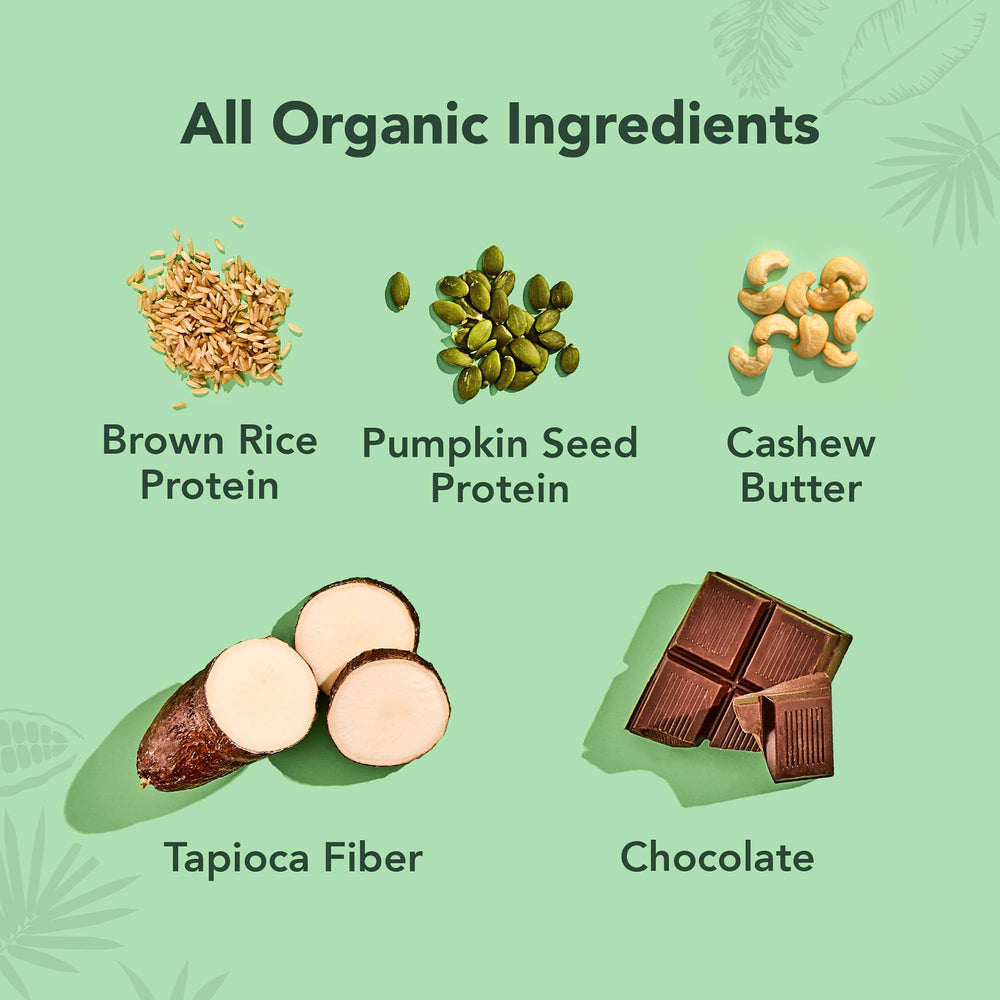 ALOHA ingredientes orgánicos cacao y anacardo evidenciando sabor natural
