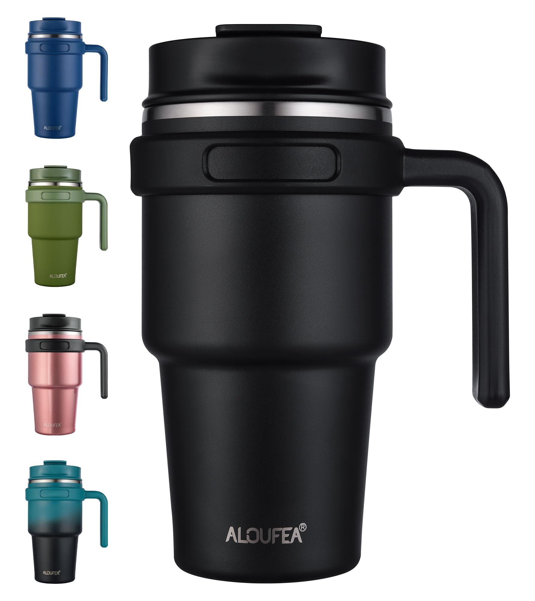 ALOUFEA vista frontal del vaso mostrando diseño y color atractivo