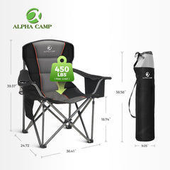 ALPHA CAMP vista lateral mostrando portavasos y bolsa refrigerante