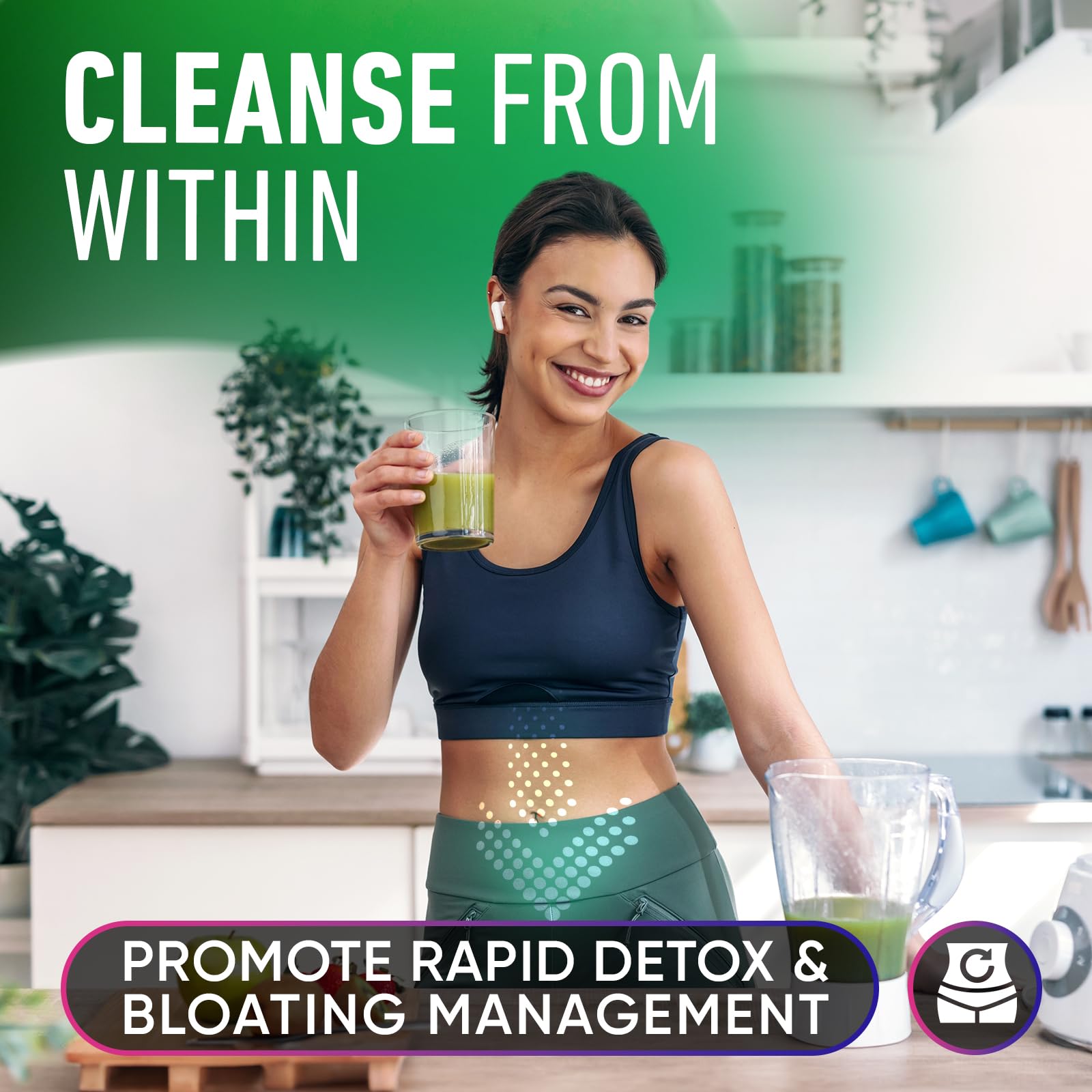 Alpha Flow etiqueta con información y beneficios claros para el usuario