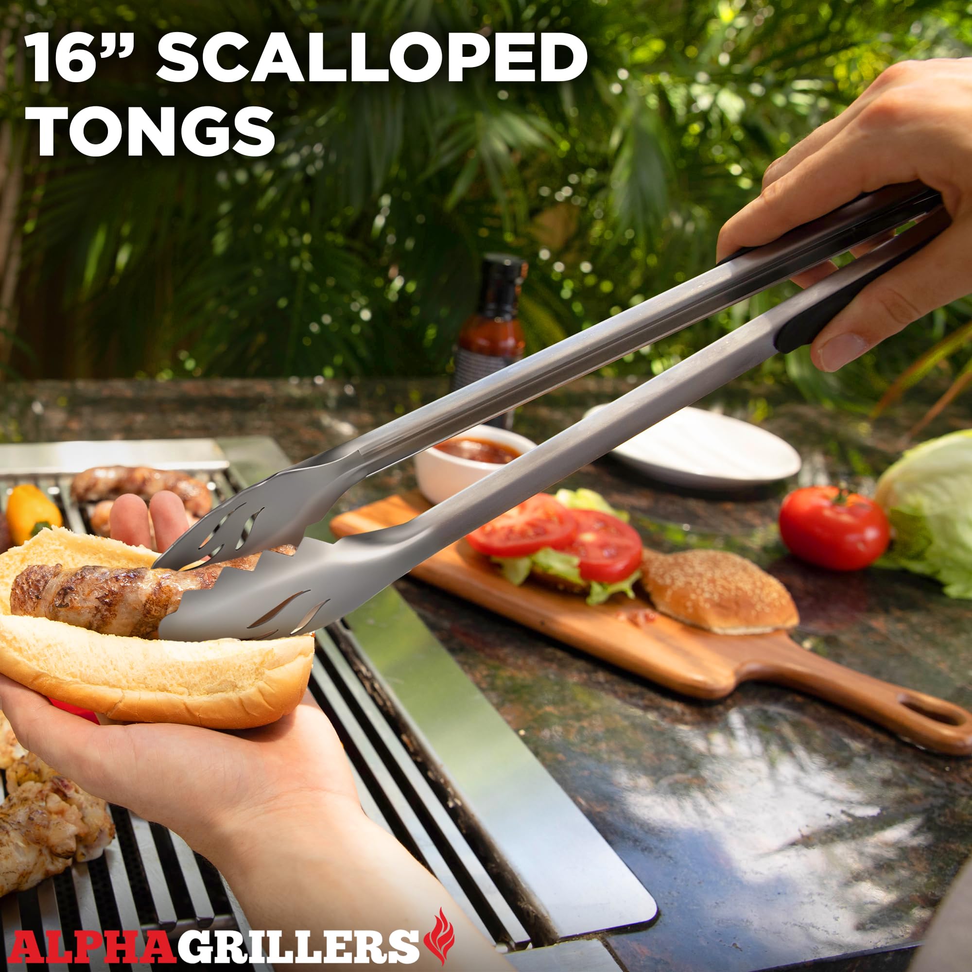 Alpha Grillers silicone brush bristles close-up showing heat-safe basting and even sauce spread