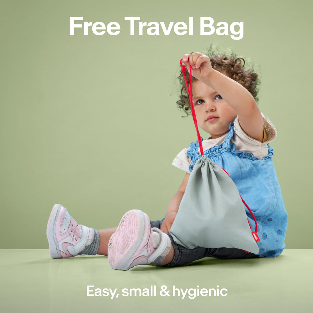 Alpine Muffy Baby comparación de tamaño para cabeza de bebé y niño pequeño