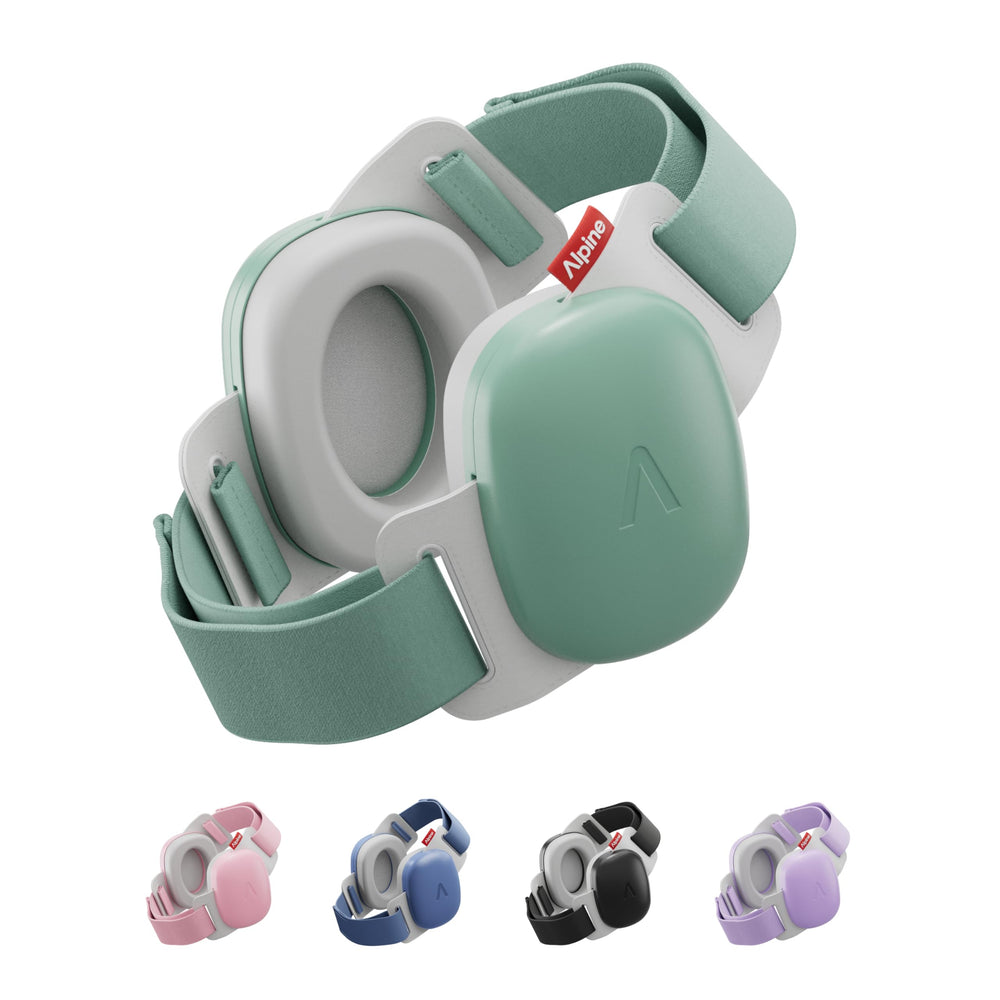 Alpine Hearing Protection orejeras Muffy Baby frontal, diseño cómodo y bonito