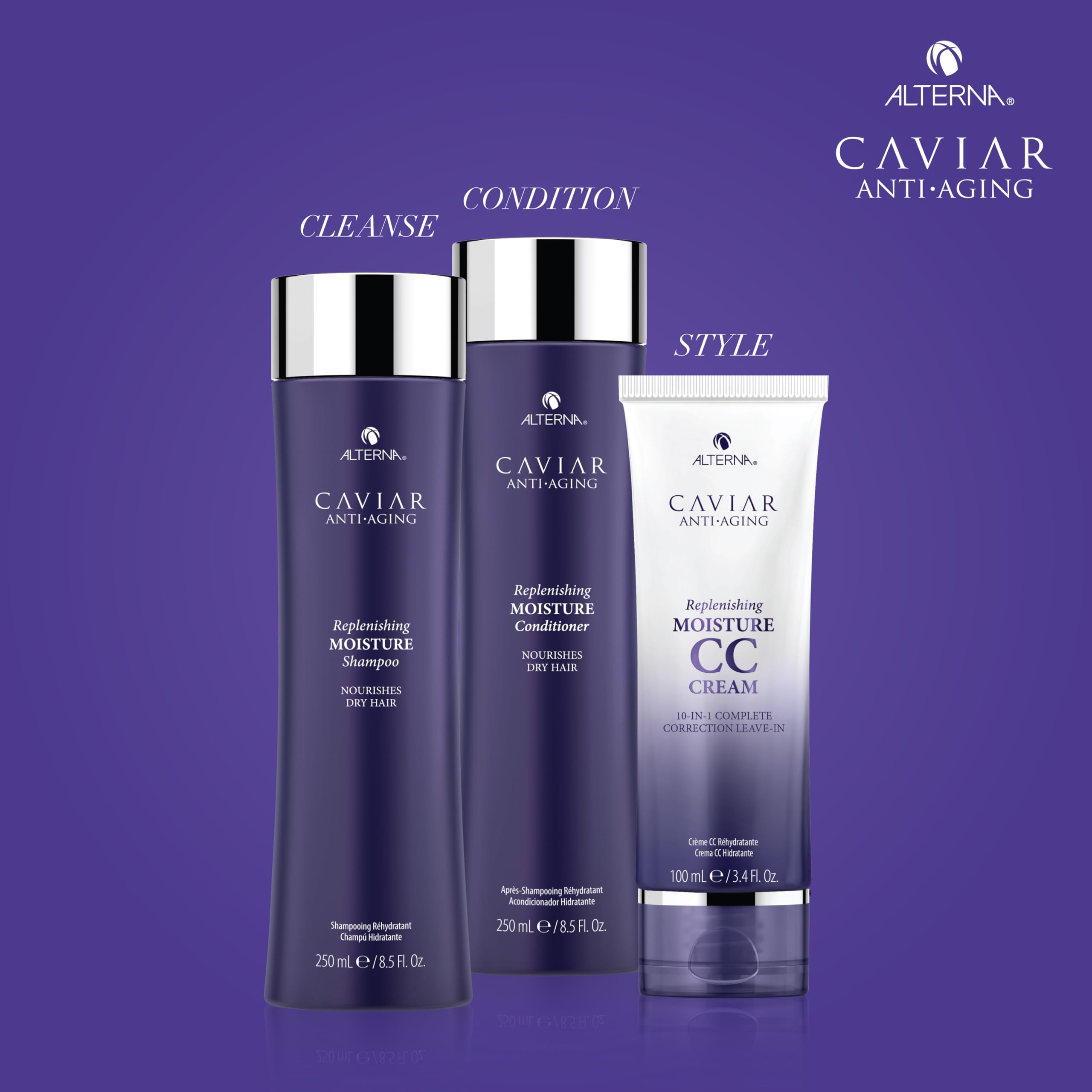 Alterna styled hair after use showing smoother, more manageable results