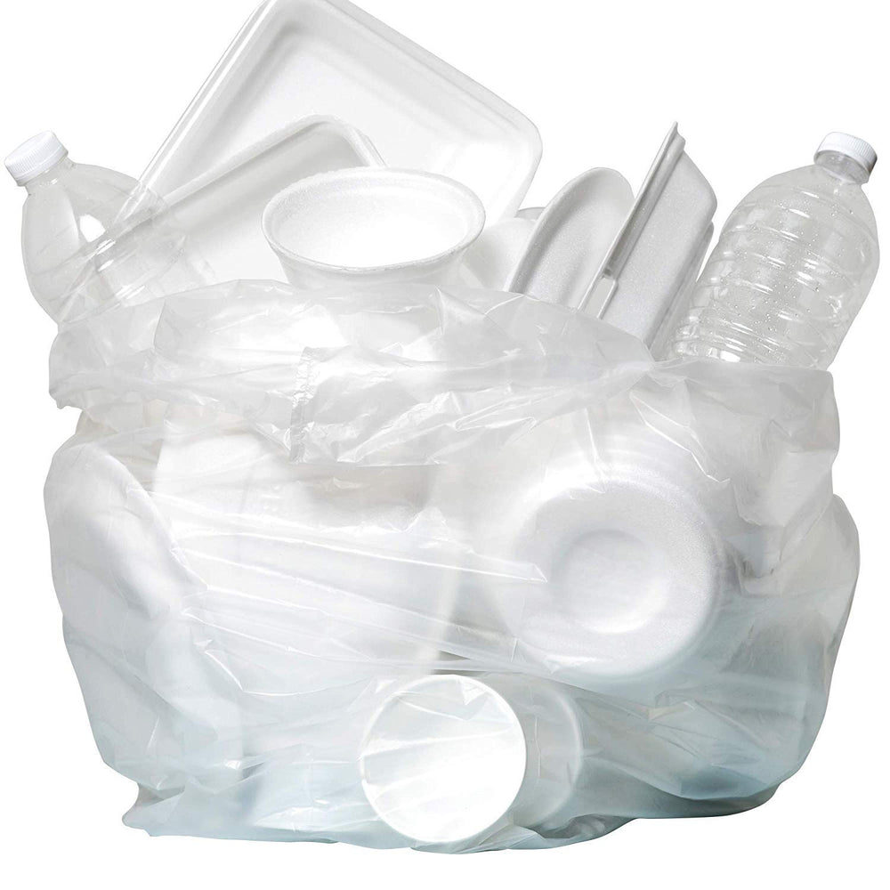 Aluf Plastics bolsa instalada en cesto probada para basura cotidiana