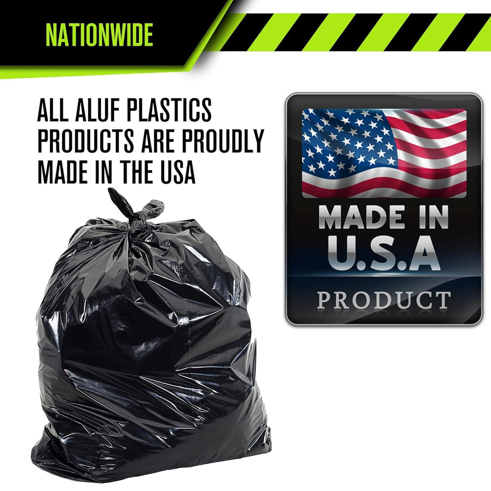 Aluf Plastics bolsa junto a objeto para comparar tamaño y capacidad