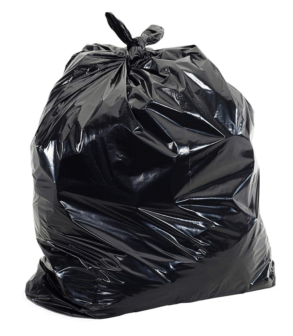 Aluf Plastics paquete frontal mostrando 50 bolsas robustas y tamaño 65 galones
