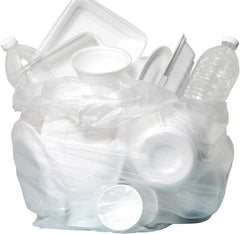 Aluf Plastics bolsa en uso en baño público, mantiene limpieza visual