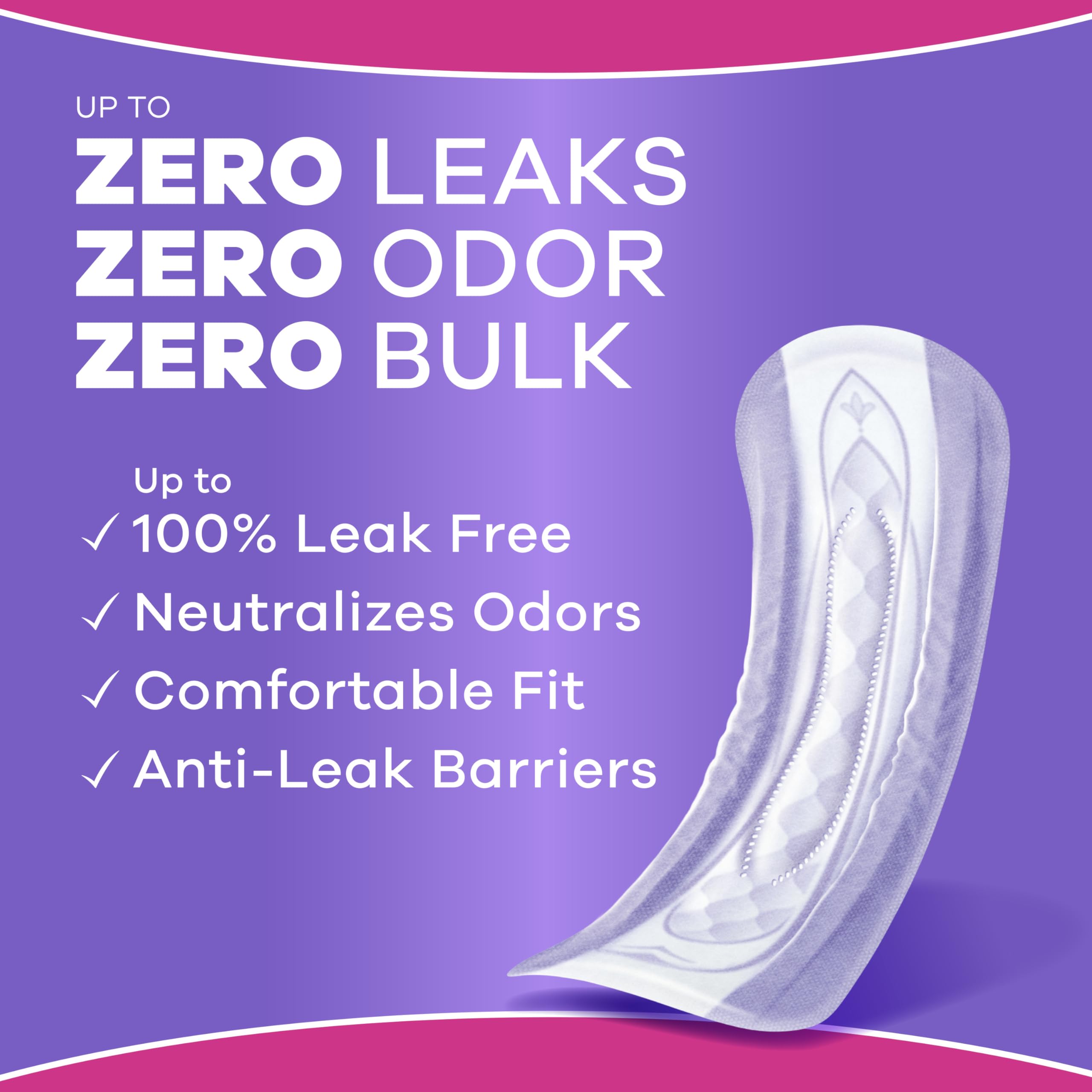 Always Discreet vista lateral con LeakGuards para prevenir escapes en bordes