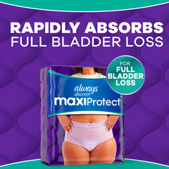 Always Discreet in-use underwear view demonstrating secure, discreet fit