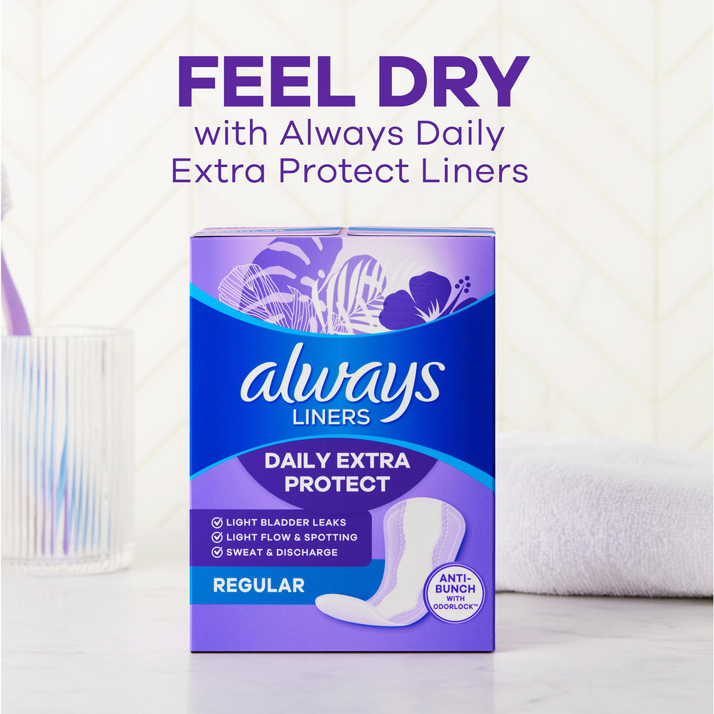 Always protector colocado en ropa interior demostrando ajuste estable