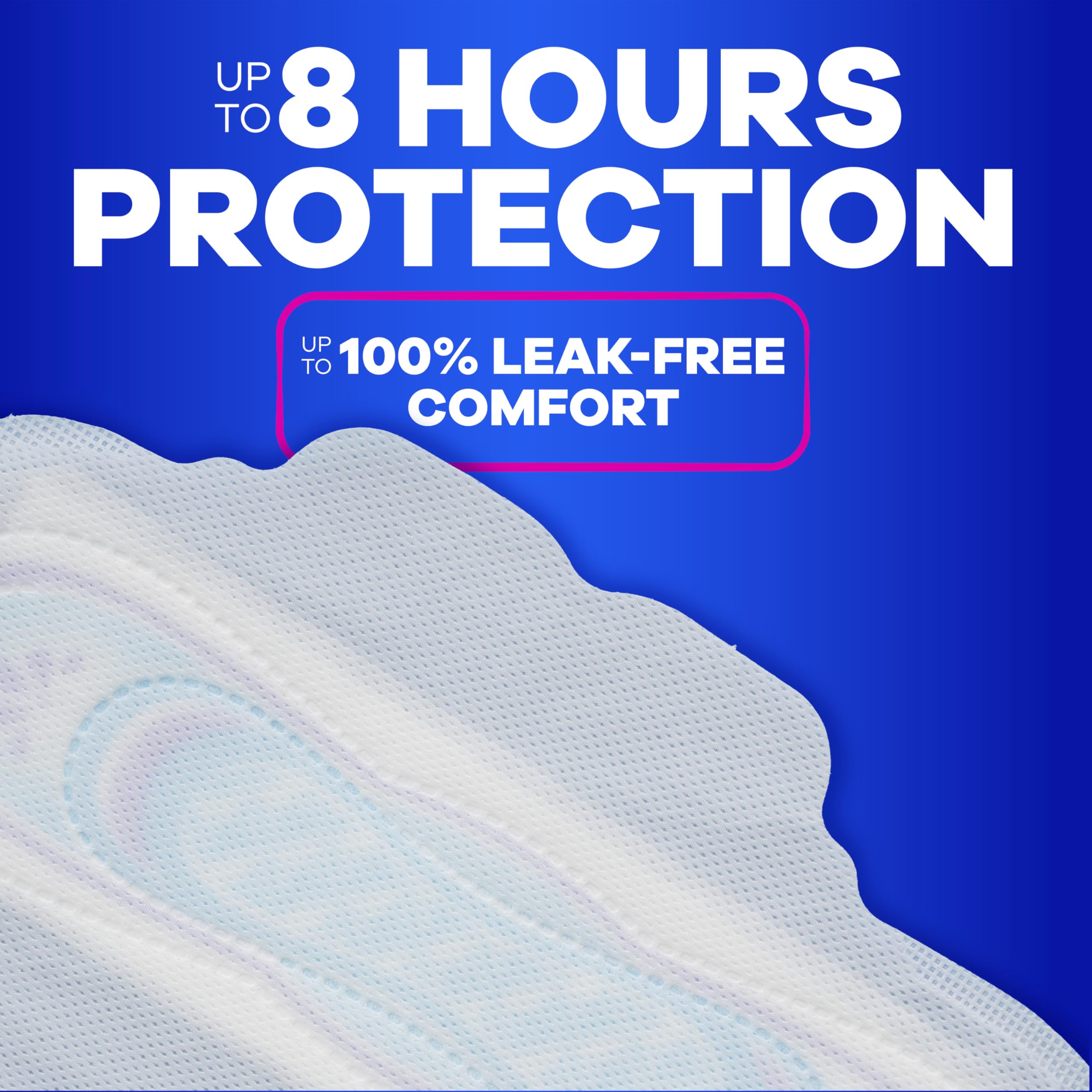 Always ultra thin Size 1 pad side profile displaying slim, discreet comfort