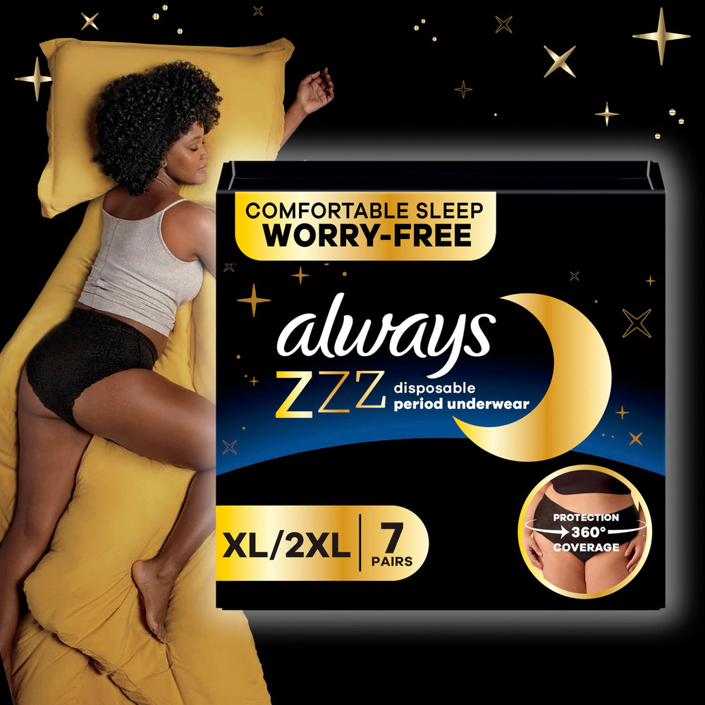 Always ZZZ paquete multipack mostrando las 14 unidades en dos paquetes