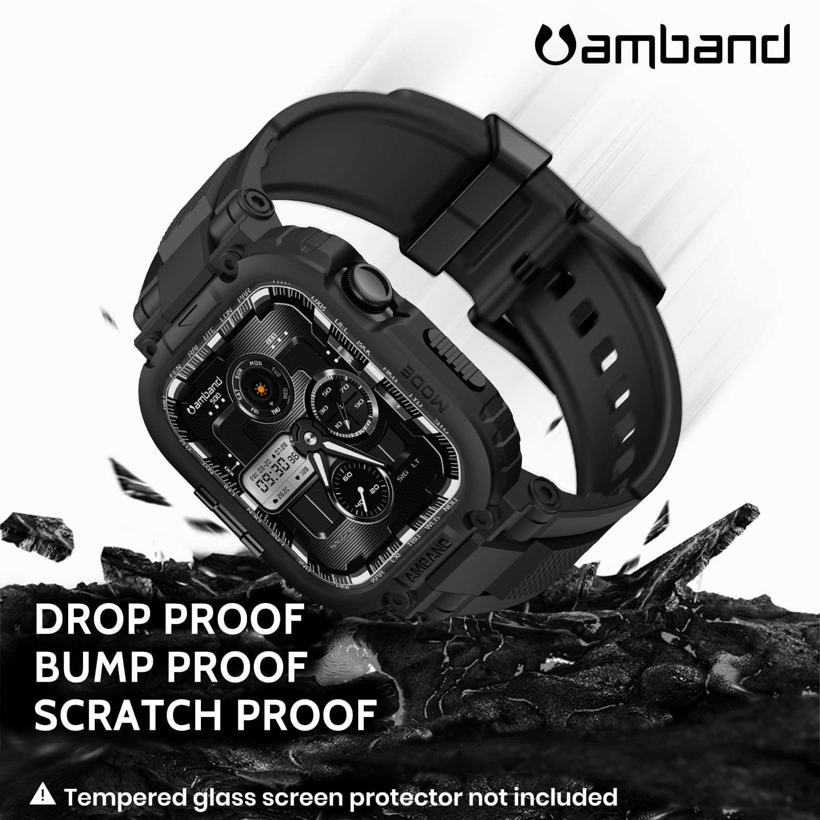amBand bisel elevado protegiendo la pantalla para reducir impactos
