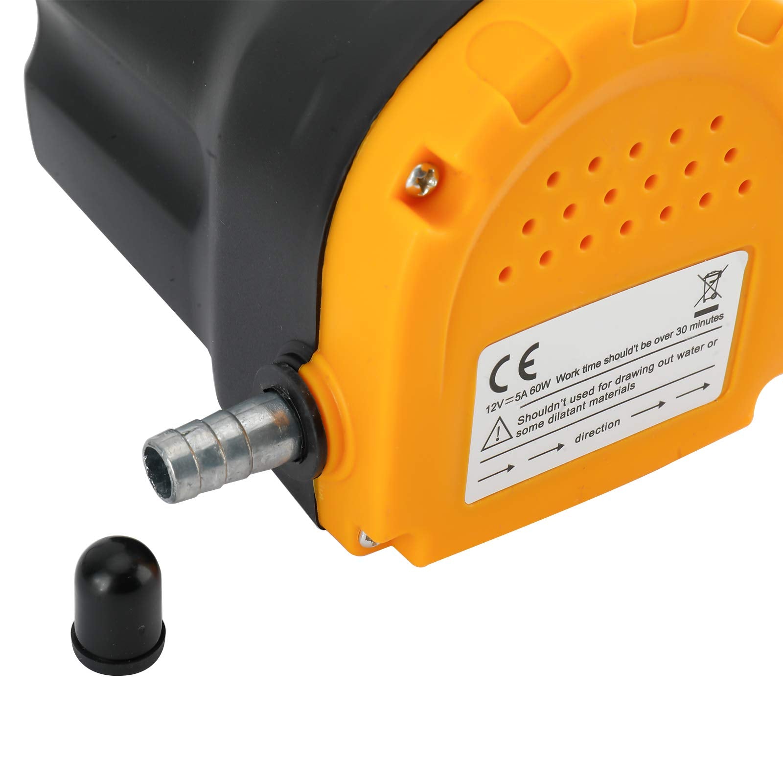 Amarine Made pump extracting oil from boat engine for convenient marine maintenance
