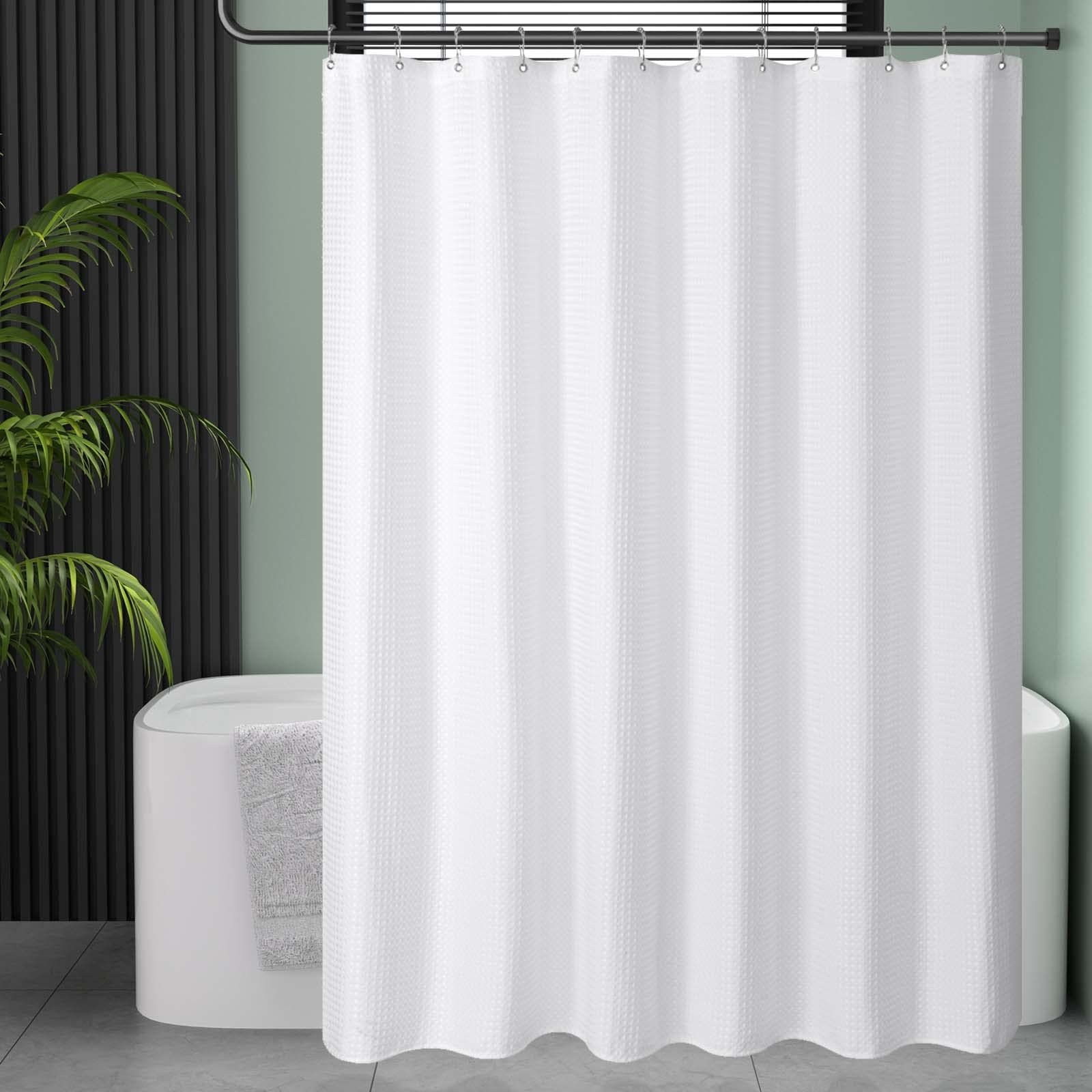 AmazerBath cortina durante lavado fácil cuidado y mantenimiento rápido
