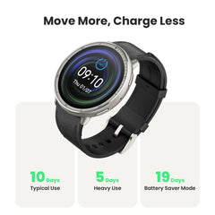 Amazfit Active 2 vista lateral de la caja de acero y acabados premium