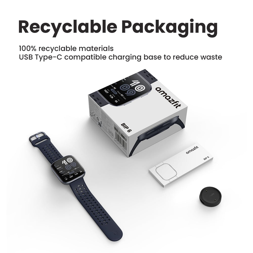 Amazfit Bip 6 en mano para mostrar tamaño y proporción real