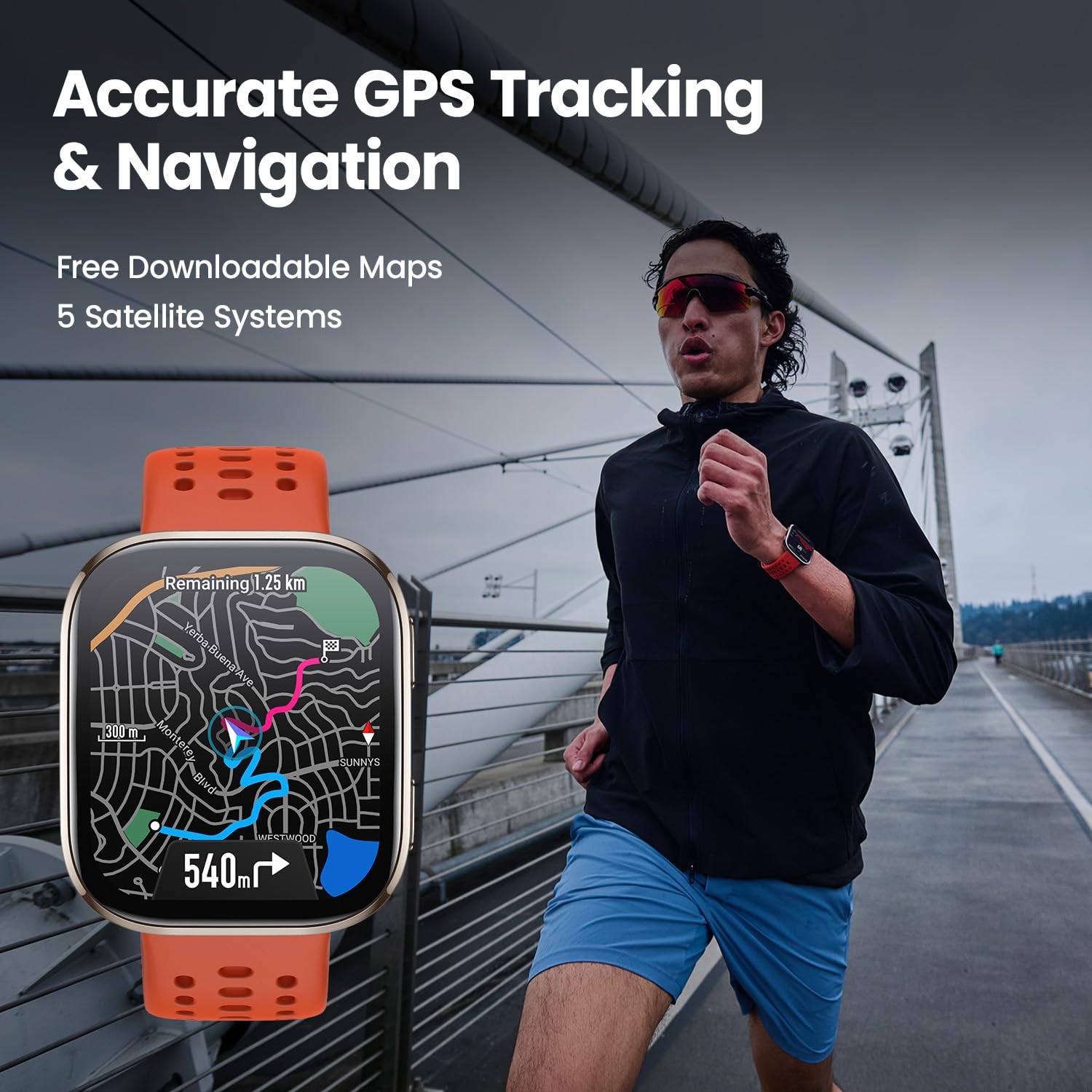 Amazfit Bip 6 primer plano del bisel de aluminio y acabado duradero