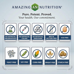 Amazing Nutrition etiqueta nutricional legible con dosificaciones por ración