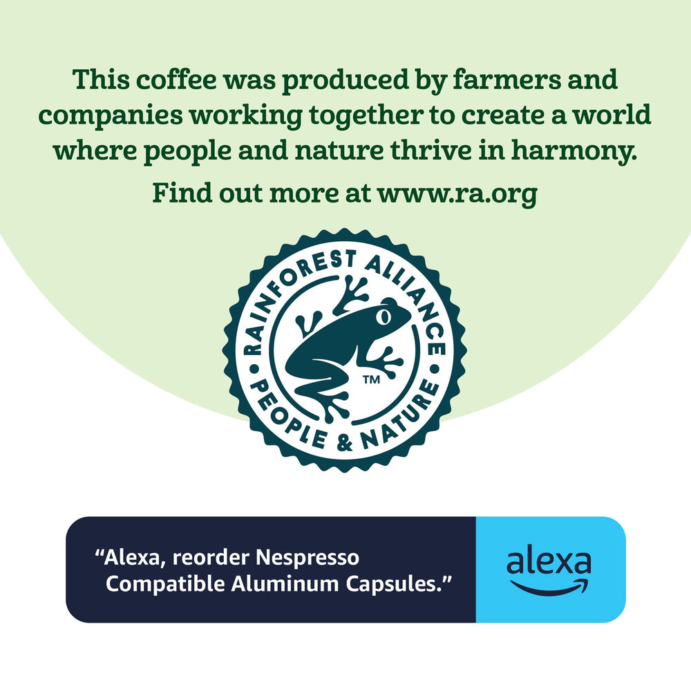 Amazon Fresh espresso con crema densa destacando sabor y cuerpo