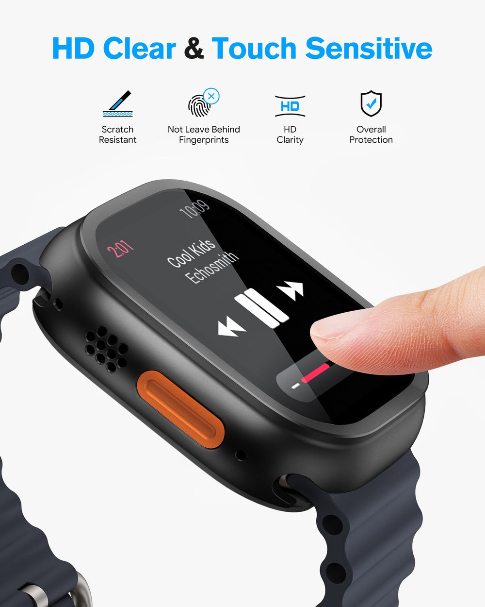 amBand protector instalado en reloj durante actividad al aire libre para seguridad