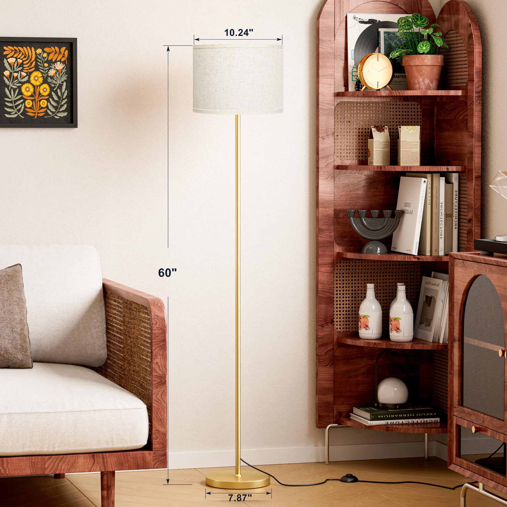 Ambimall detalle de pantalla beige que suaviza la iluminación y confort