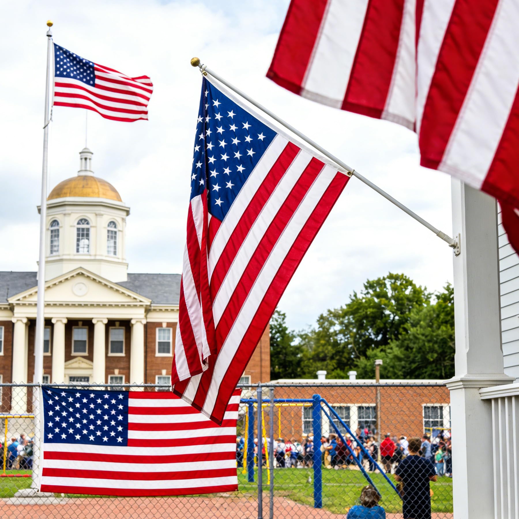 American Flag Made in USA empaque y etiqueta, hecho en USA y garantía