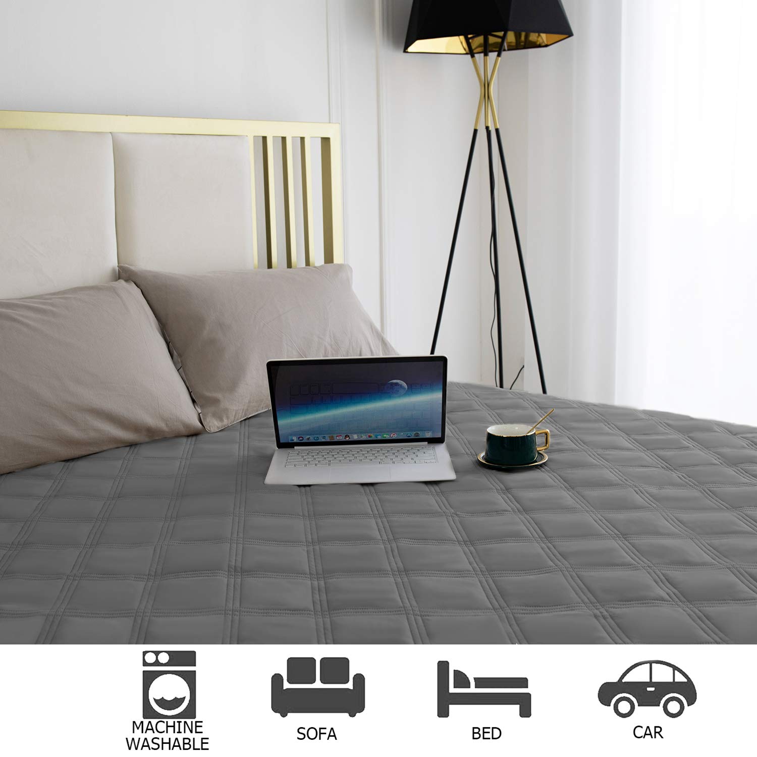 Ameritex comparación de tamaño sobre cama para ajuste claro