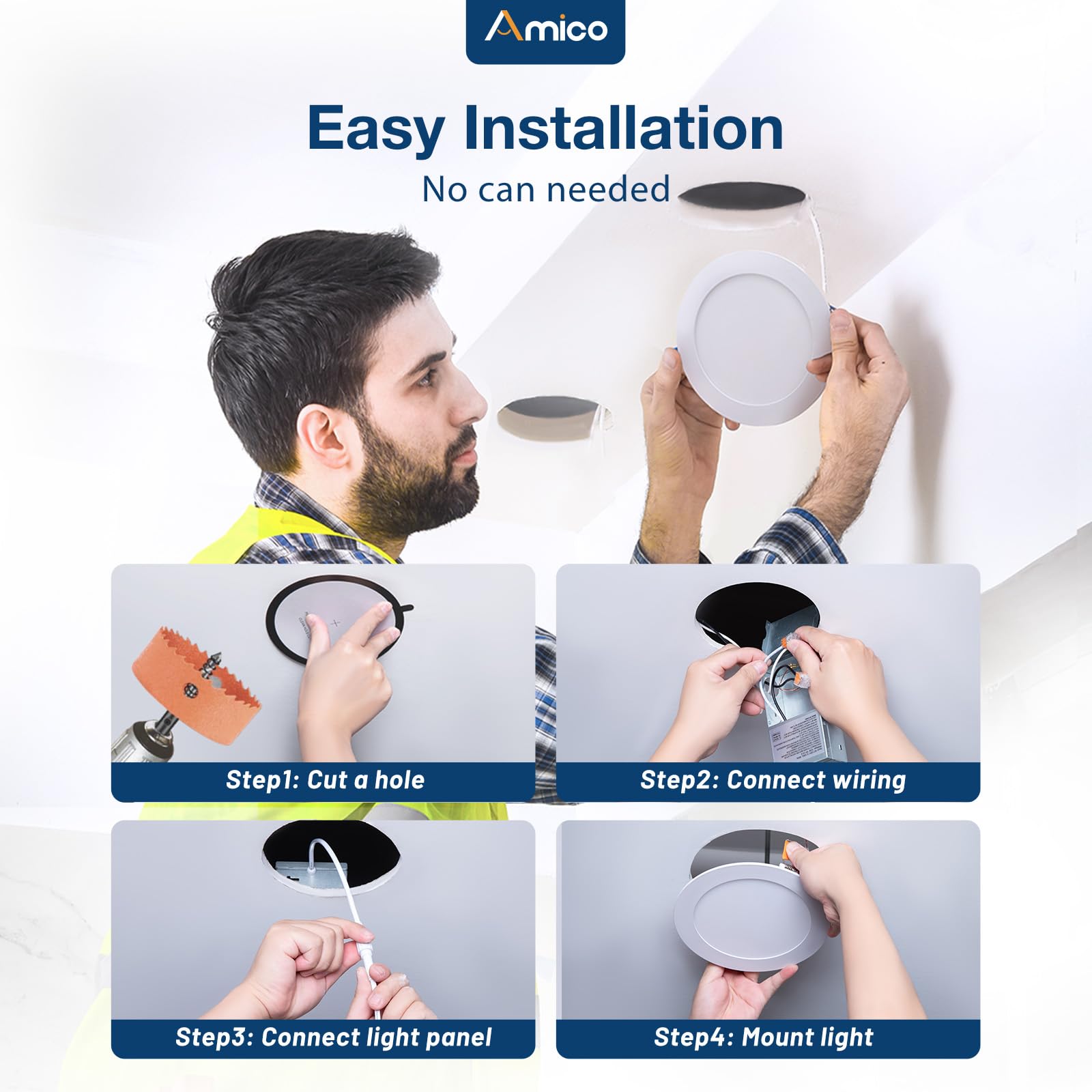 Amico downlight instalado en baño demostrando resistencia a humedad