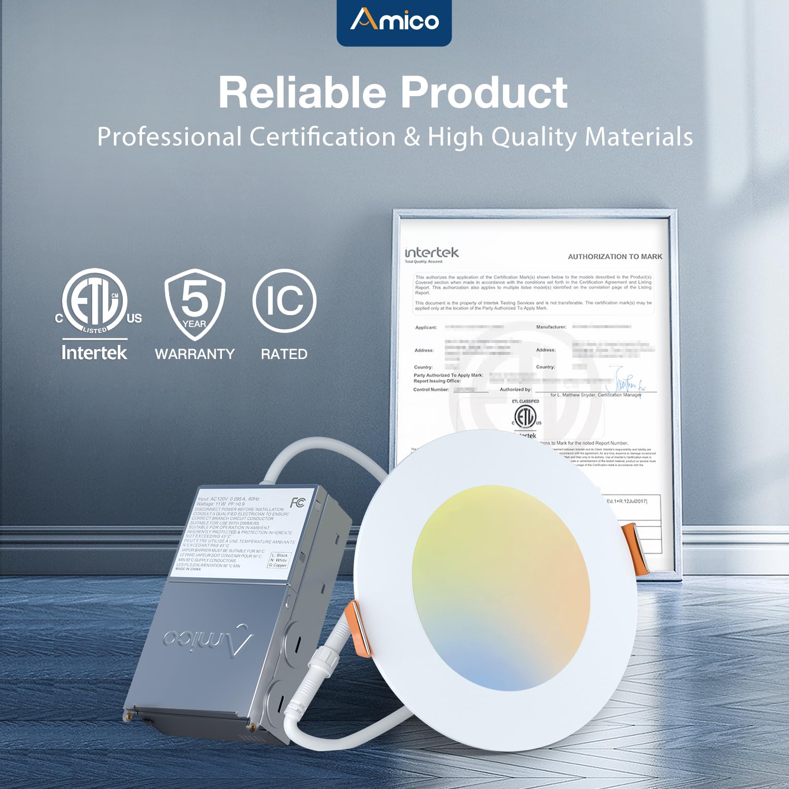 Amico en soffit exterior protegido demostrando resistencia humedad