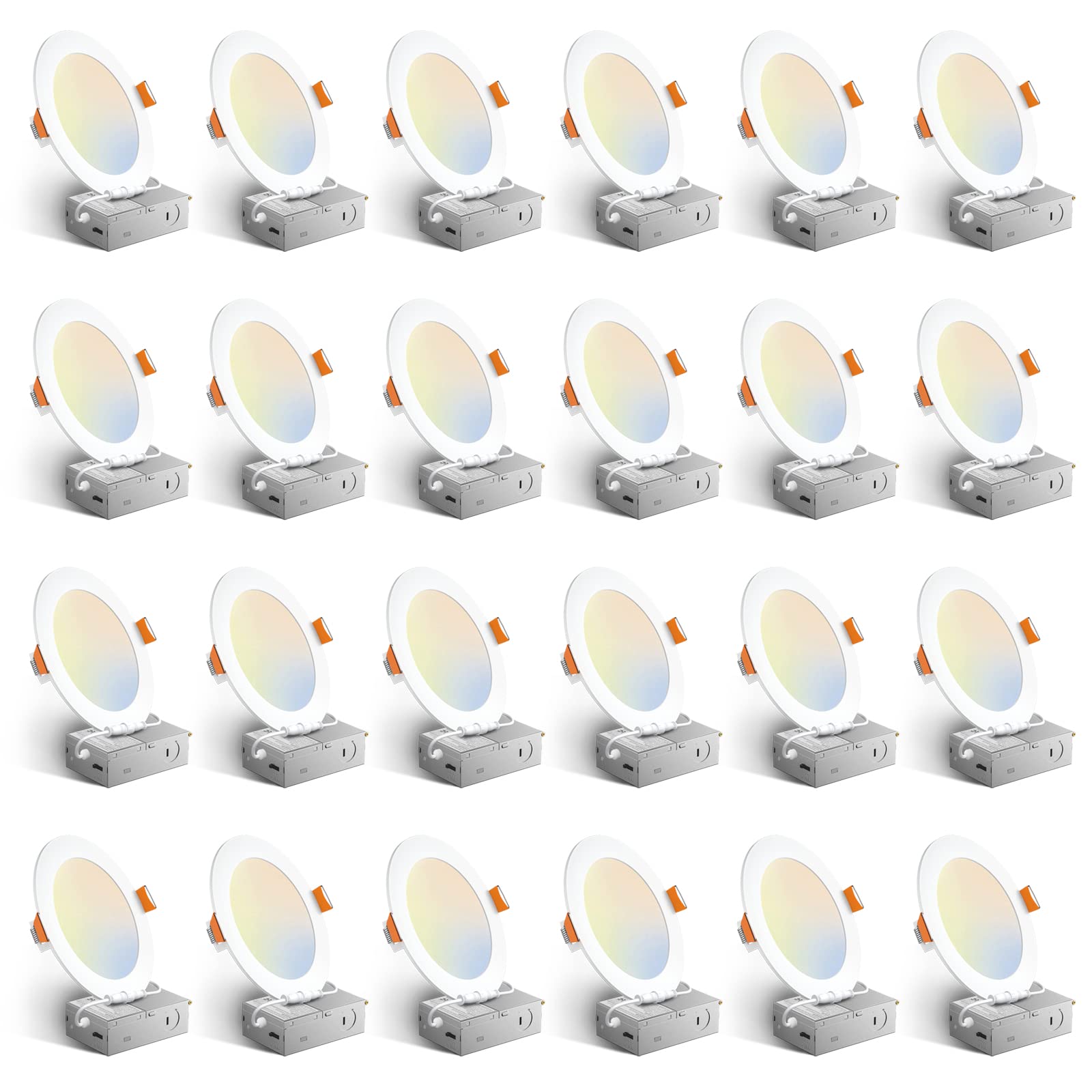 Amico vista frontal del pack de 24 focos LED, ahorro energético