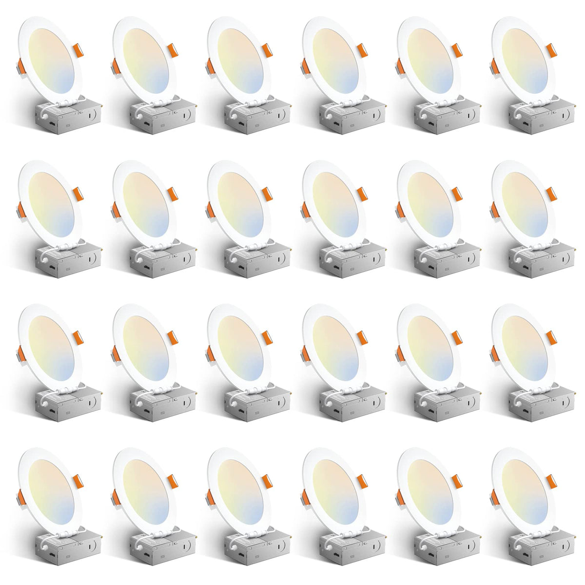 Amico vista frontal del pack de 24 focos LED, ahorro energético
